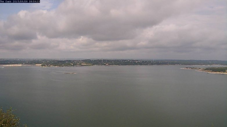 Lake Travis webcam, September 9, 2015 9:05 AM CT