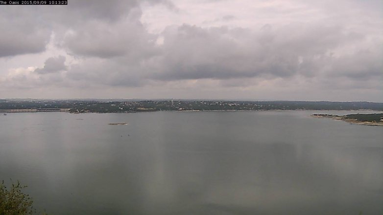 Lake Travis webcam, September 9, 2015 9:20 AM CT