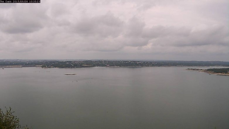 Lake Travis webcam, September 9, 2015 9:40 AM CT