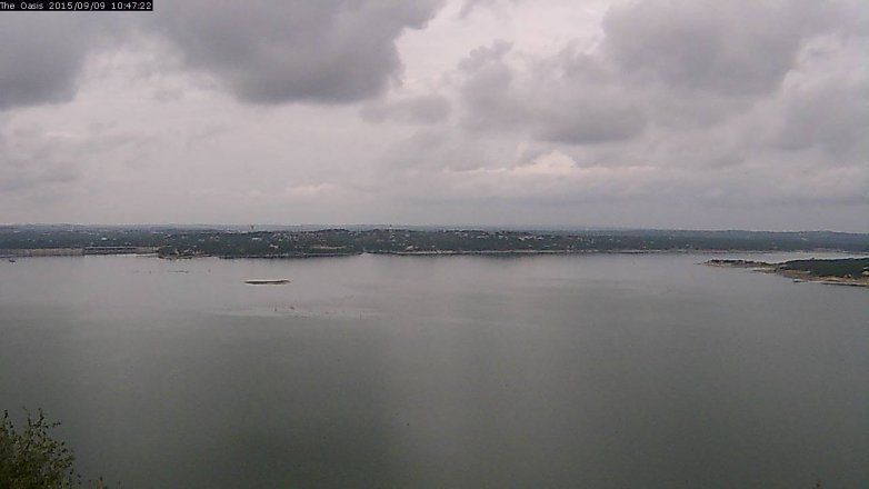Lake Travis webcam, September 9, 2015 9:55 AM CT