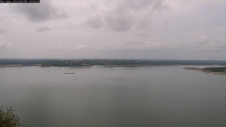 Lake Travis webcam, September 9, 2015 10:05 AM CT