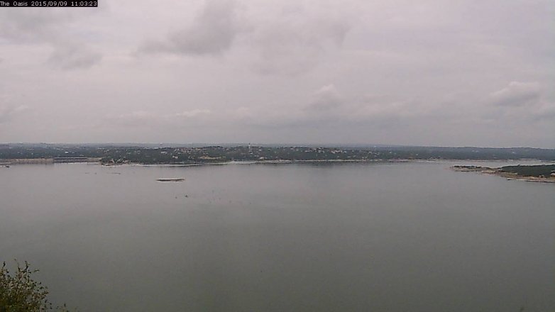Lake Travis webcam, September 9, 2015 10:10 AM CT