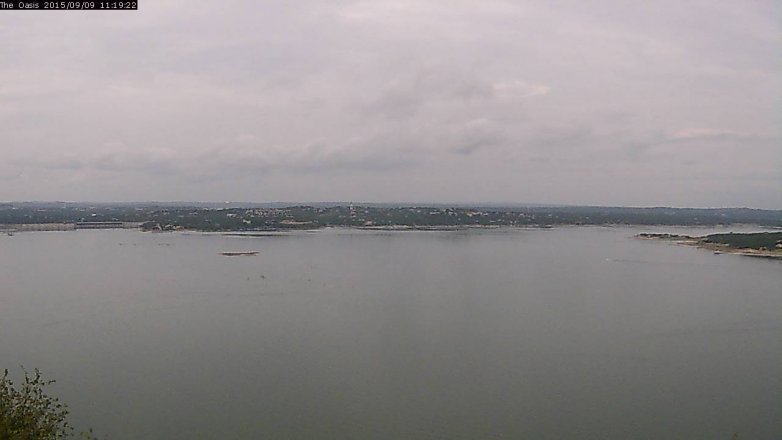 Lake Travis webcam, September 9, 2015 10:25 AM CT