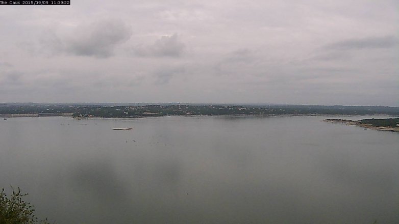 Lake Travis webcam, September 9, 2015 10:45 AM CT