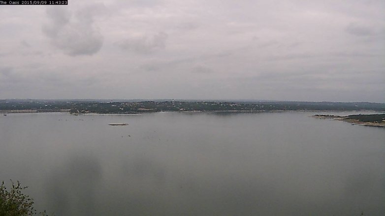 Lake Travis webcam, September 9, 2015 10:50 AM CT