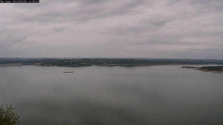 Lake Travis webcam, September 9, 2015 11:05 AM CT