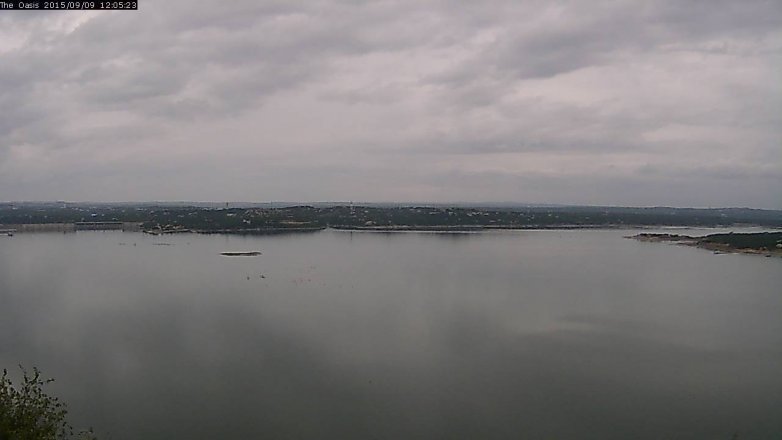 Lake Travis webcam, September 9, 2015 11:10 AM CT