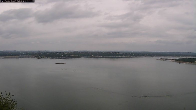 Lake Travis webcam, September 9, 2015 11:20 AM CT
