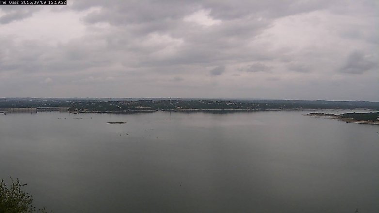 Lake Travis webcam, September 9, 2015 11:25 AM CT