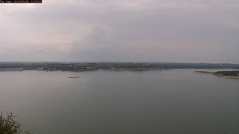 Lake Travis webcam, September 9, 2015 12:05 PM CT