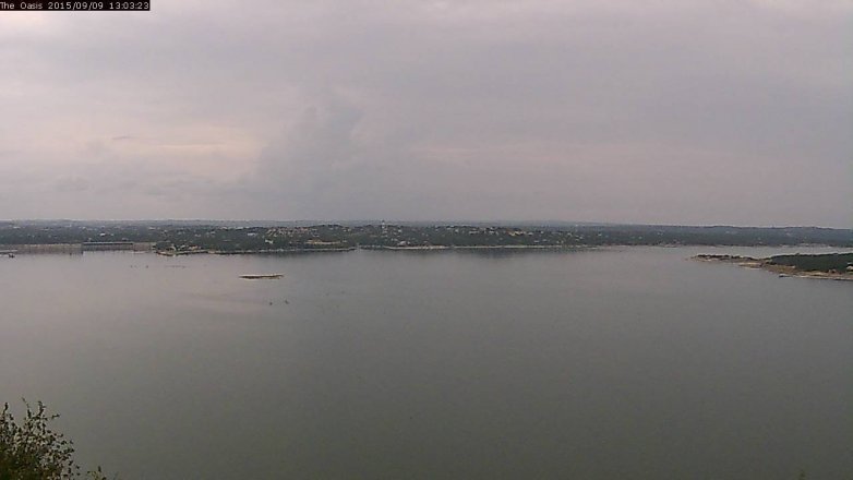 Lake Travis webcam, September 9, 2015 12:10 PM CT