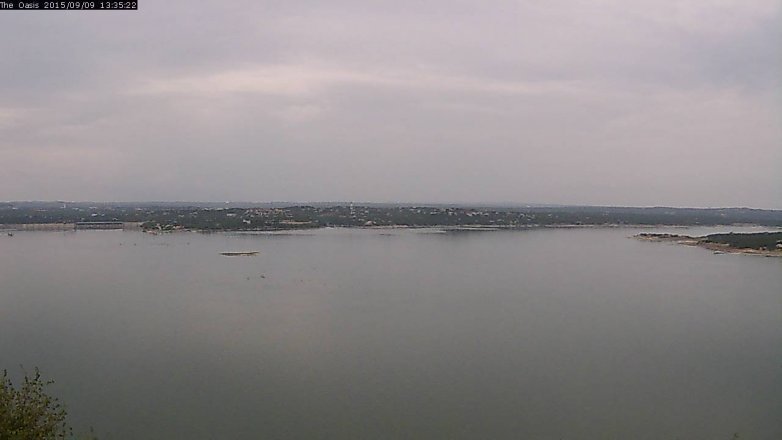 Lake Travis webcam, September 9, 2015 12:40 PM CT