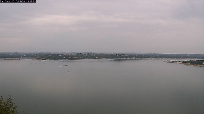 Lake Travis webcam, September 9, 2015 12:45 PM CT