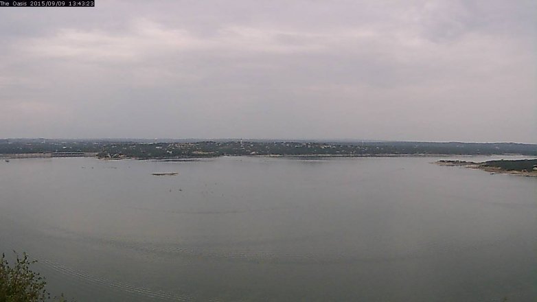 Lake Travis webcam, September 9, 2015 12:50 PM CT