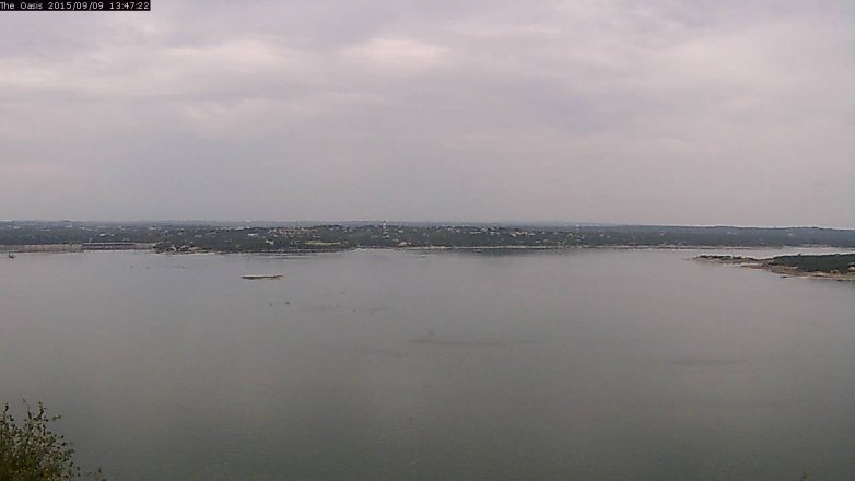 Lake Travis webcam, September 9, 2015 12:55 PM CT