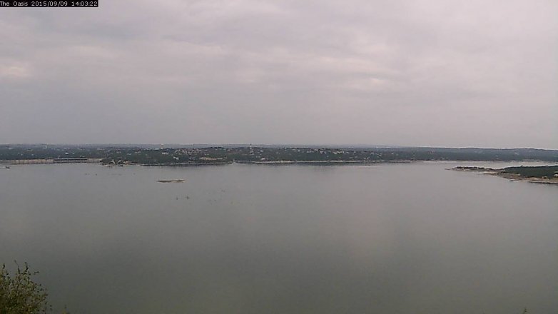 Lake Travis webcam, September 9, 2015 1:10 PM CT