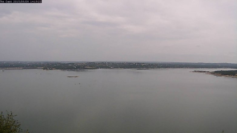 Lake Travis webcam, September 9, 2015 1:25 PM CT