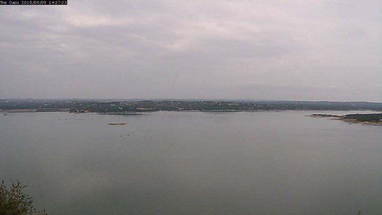 Lake Travis webcam, September 9, 2015 1:35 PM CT