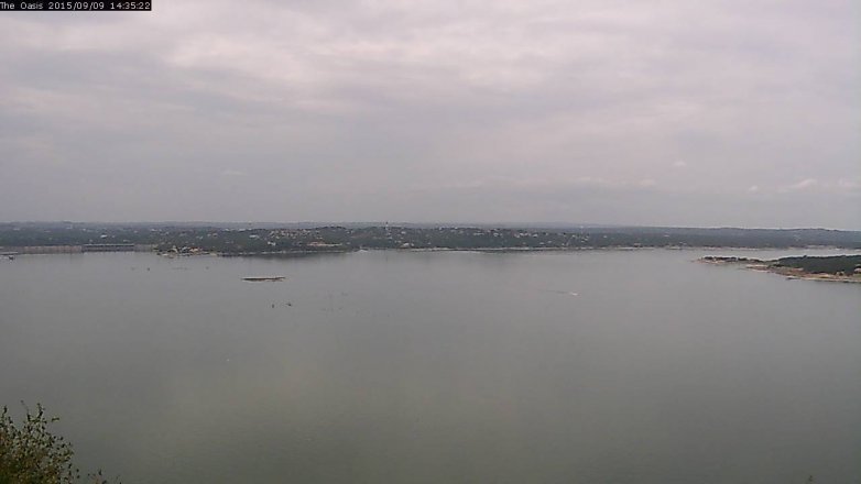 Lake Travis webcam, September 9, 2015 1:40 PM CT