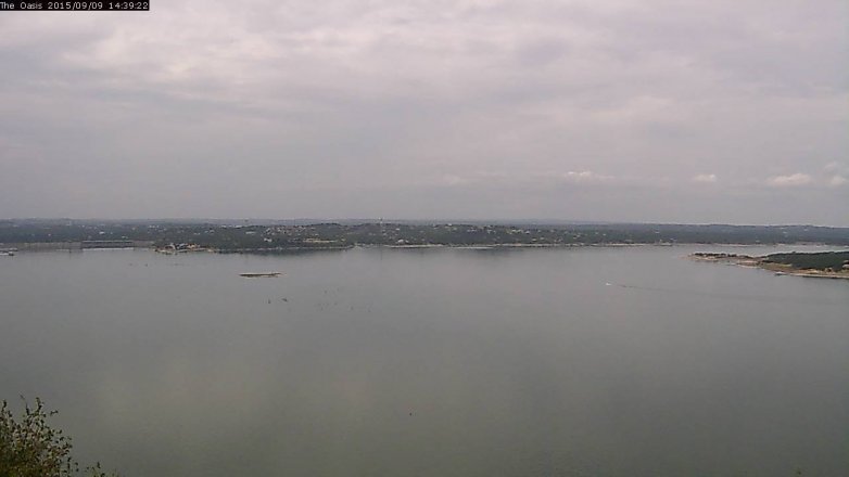 Lake Travis webcam, September 9, 2015 1:45 PM CT