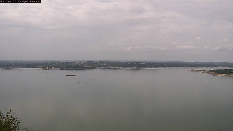 Lake Travis webcam, September 9, 2015 1:50 PM CT