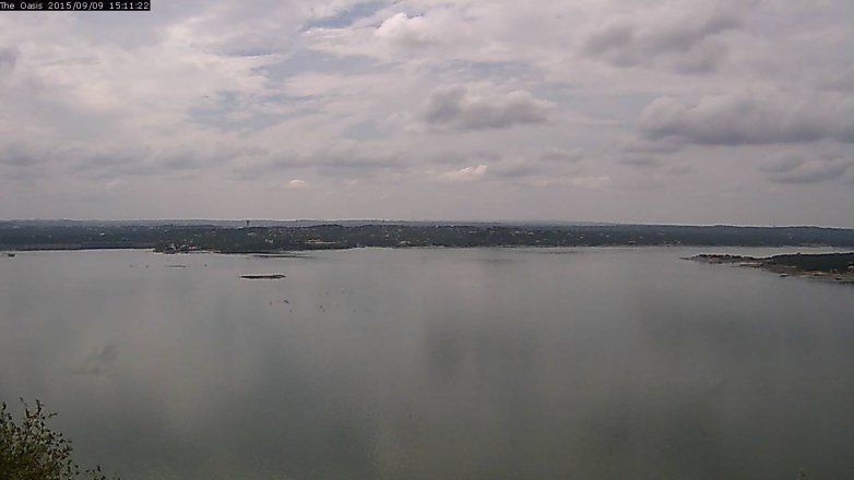 Lake Travis webcam, September 9, 2015 2:20 PM CT