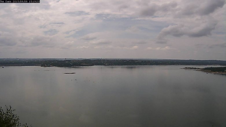 Lake Travis webcam, September 9, 2015 2:25 PM CT