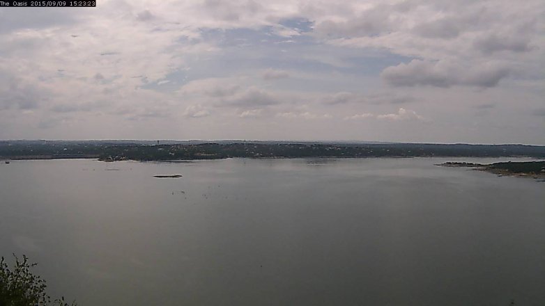 Lake Travis webcam, September 9, 2015 2:30 PM CT