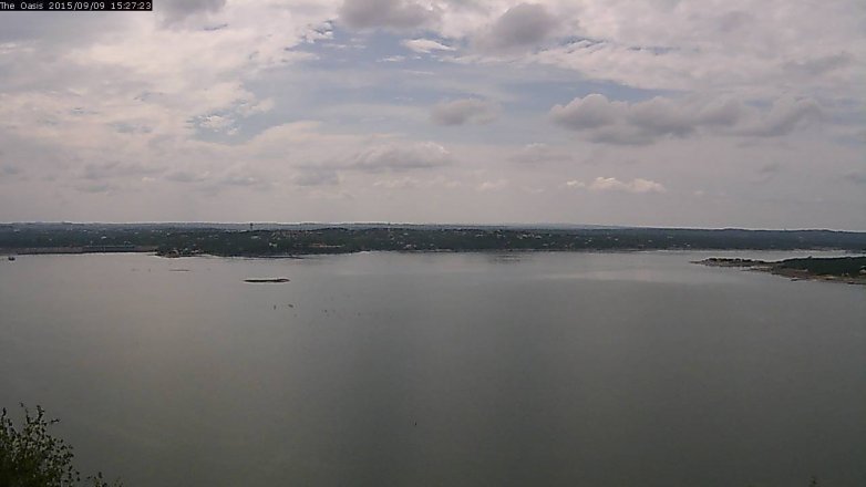 Lake Travis webcam, September 9, 2015 2:35 PM CT