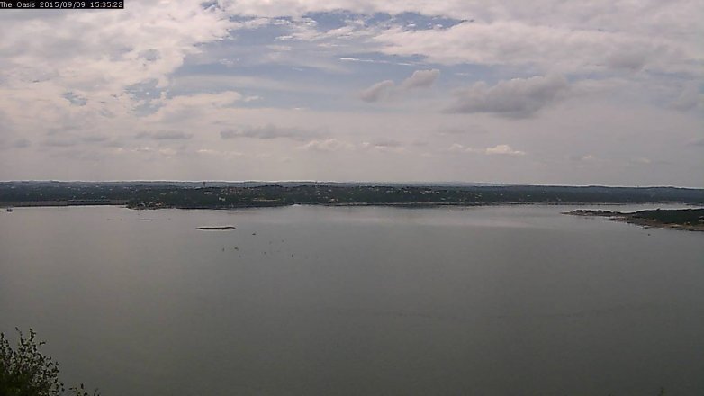 Lake Travis webcam, September 9, 2015 2:45 PM CT