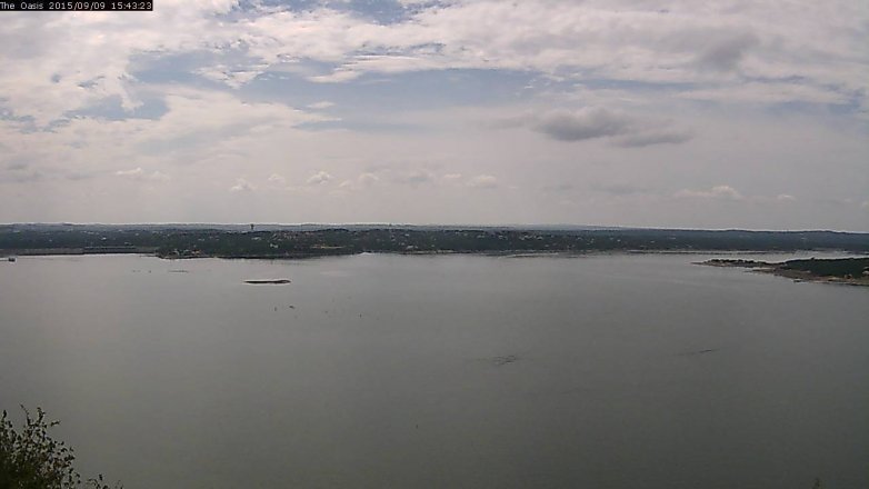 Lake Travis webcam, September 9, 2015 2:50 PM CT