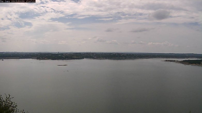 Lake Travis webcam, September 9, 2015 2:55 PM CT