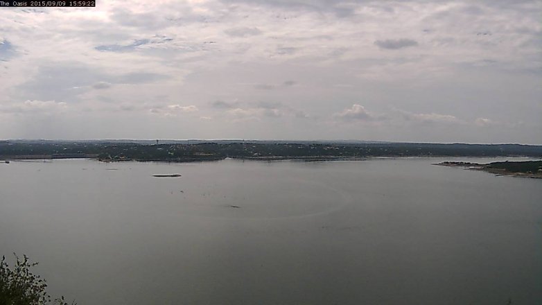 Lake Travis webcam, September 9, 2015 3:05 PM CT