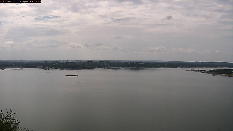 Lake Travis webcam, September 9, 2015 3:10 PM CT