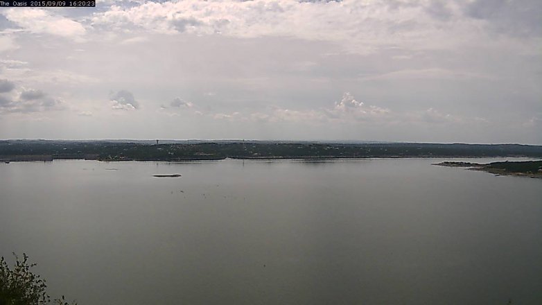 Lake Travis webcam, September 9, 2015 3:25 PM CT