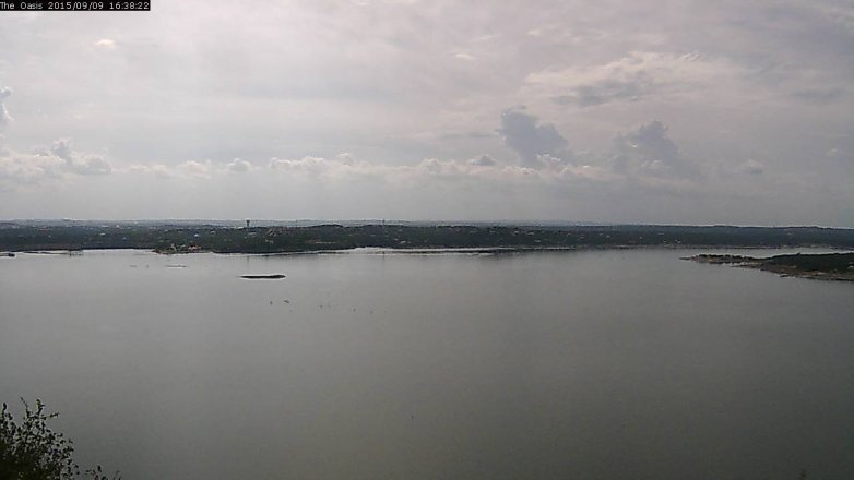 Lake Travis webcam, September 9, 2015 3:45 PM CT