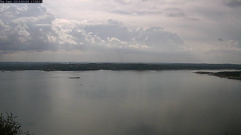 Lake Travis webcam, September 9, 2015 4:35 PM CT
