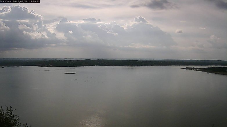 Lake Travis webcam, September 9, 2015 4:40 PM CT