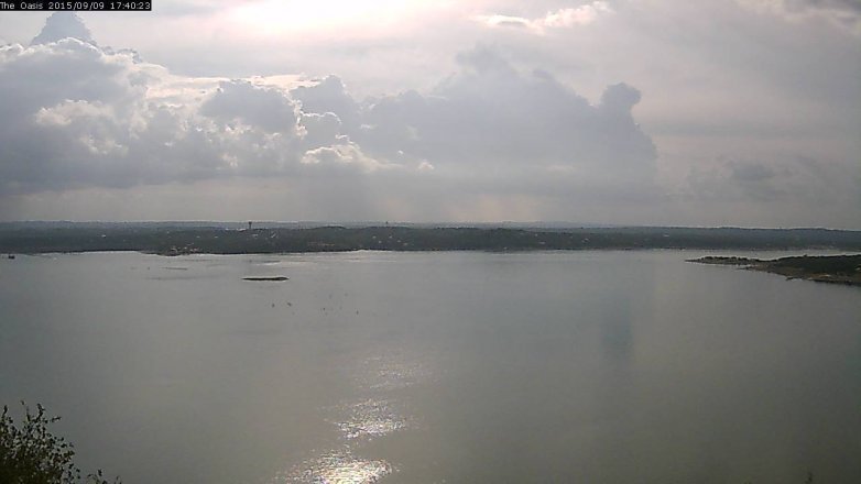 Lake Travis webcam, September 9, 2015 4:45 PM CT