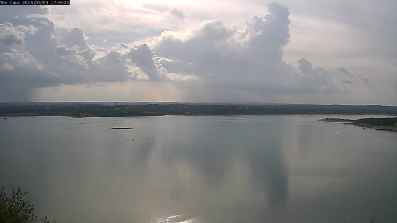 Lake Travis webcam, September 9, 2015 4:55 PM CT