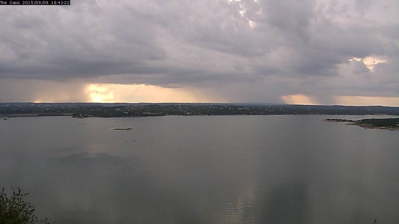 Lake Travis webcam, September 9, 2015 5:50 PM CT