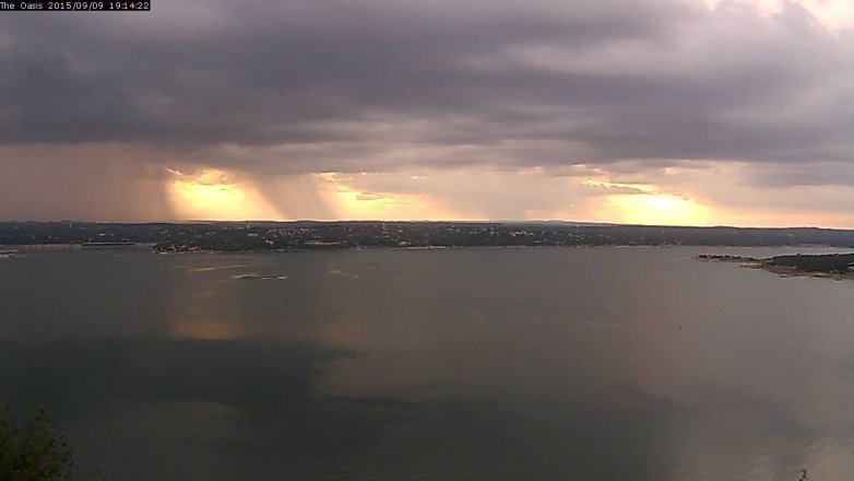 Lake Travis webcam, September 9, 2015 6:20 PM CT