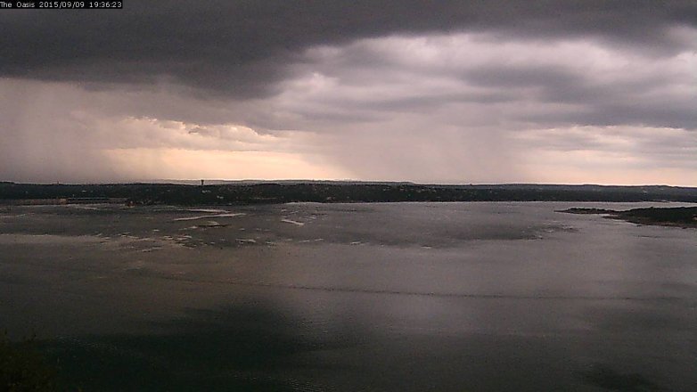 Lake Travis webcam, September 9, 2015 6:45 PM CT