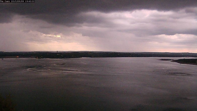 Lake Travis webcam, September 9, 2015 6:50 PM CT