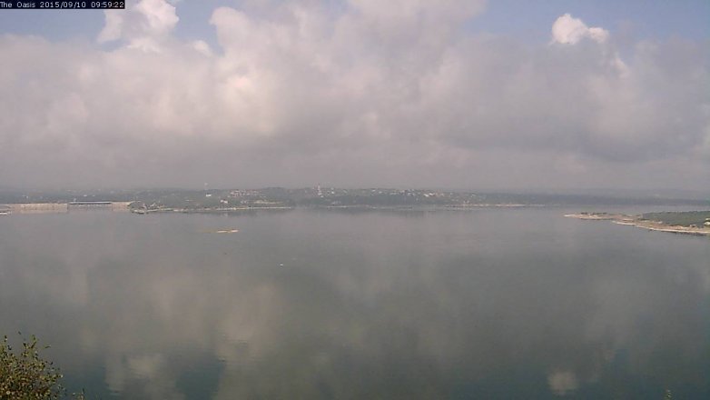 Lake Travis webcam, September 10, 2015 9:05 AM CT