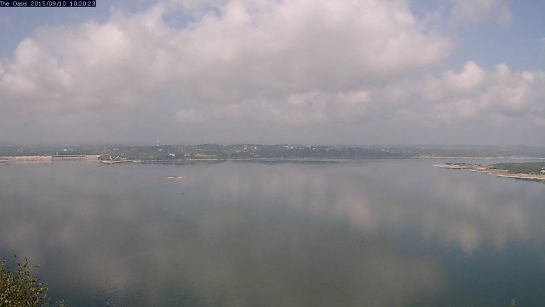 Lake Travis webcam, September 10, 2015 9:25 AM CT