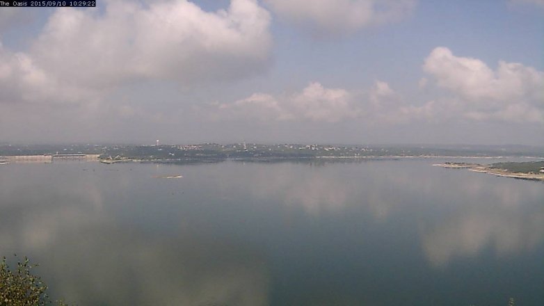 Lake Travis webcam, September 10, 2015 9:35 AM CT
