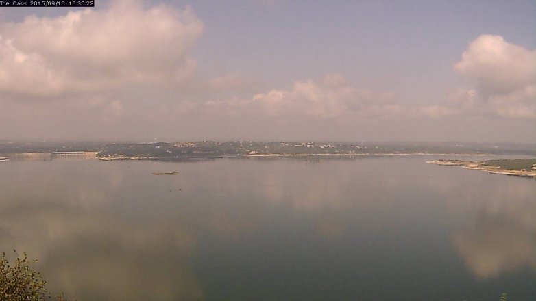 Lake Travis webcam, September 10, 2015 9:40 AM CT