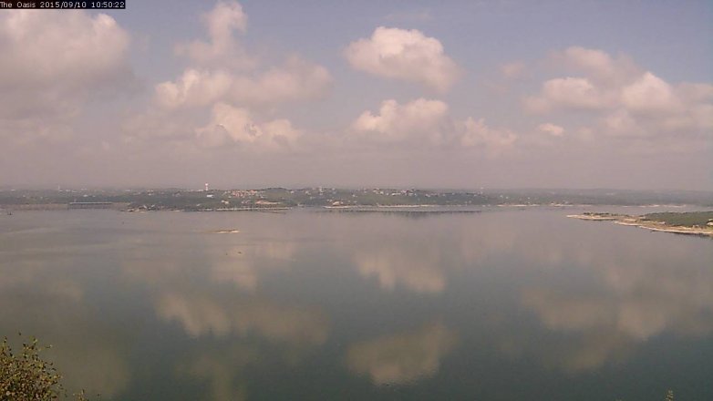 Lake Travis webcam, September 10, 2015 9:55 AM CT