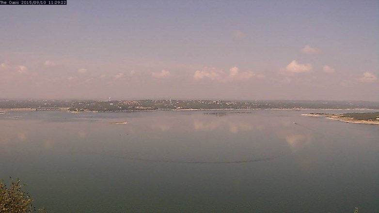 Lake Travis webcam, September 10, 2015 10:35 AM CT